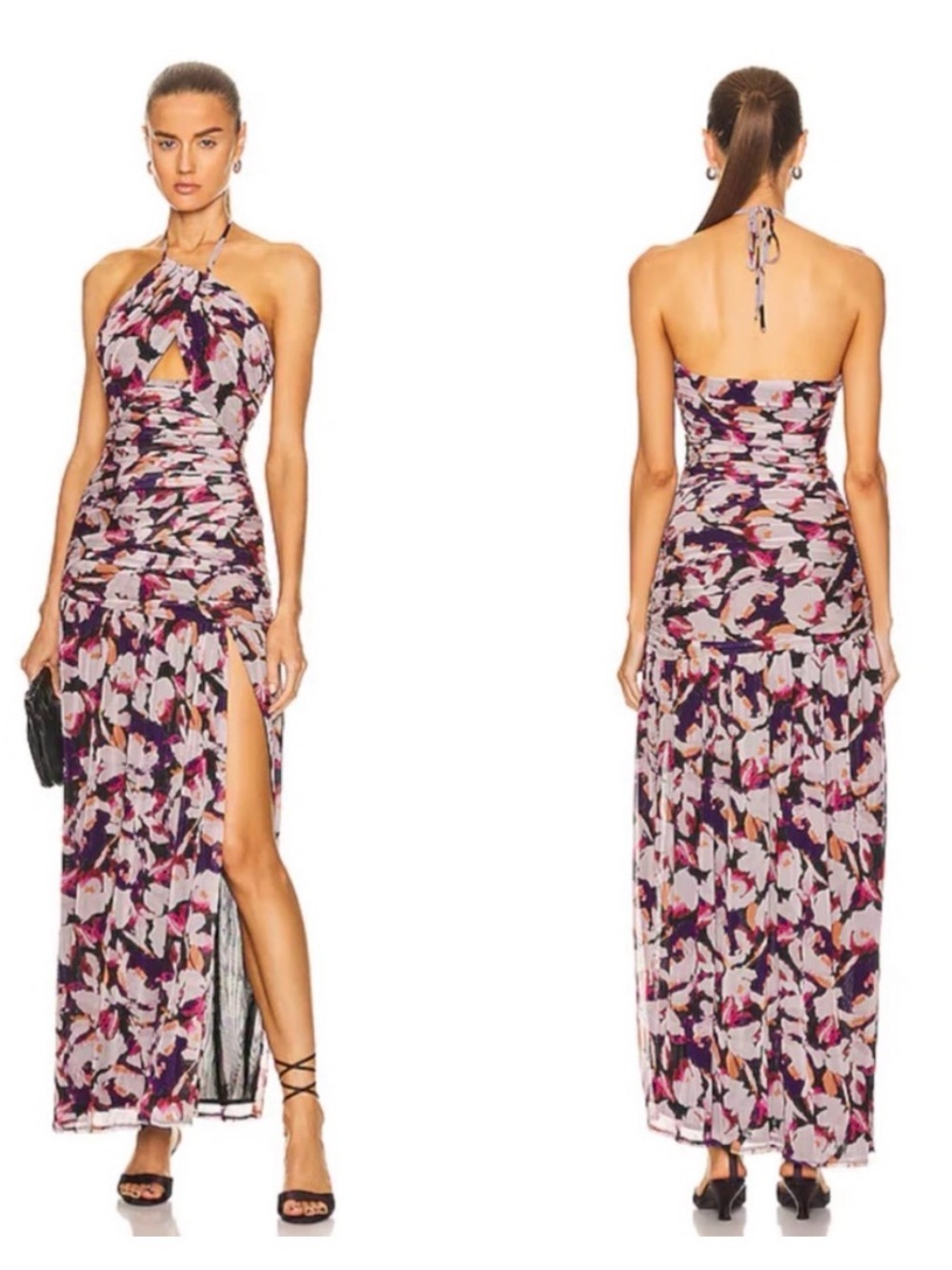 Nicholas | Micaela Halter Neck maxi dress Drop Waist Women size 4 Lanthea floral
